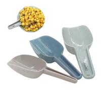 Cucharas para alimentos 3 piezas 6.5 7.1 8.3 pulgadas Juego de cucharas de plástico apilables con gancho para botes de palomitas de maíz de arroz helado de harina - para cuchara de harina
