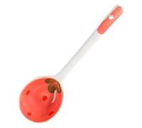 Cucharas para cubiertos Cuchara de fresa, cuchara sopa redonda cerámica, postre 1 pieza con mango largo, multifunción Utensilios de cocina