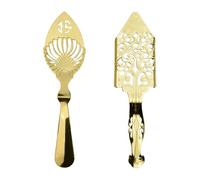 cucharas para vermut, cuchara de absenta de acero inoxidable 304, cuchara de hilo de café multifuncional, filtro para beber de vaso de vidrio para barra de cóctel para barra de cocina (dorado)