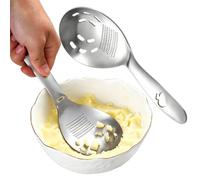 Cucharas ranuradas para servir 2 piezas para apisonar ajo jengibre | Cuchara separadora de yema de huevo para uso diario, regalo del hogar, cocina, jengibre, ajo