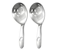 Cucharas ranuradas para servir 2 piezas para apisonar ajo jengibre | Rallador de cocina cuchara para triturar para inauguración de la casa cena jengibre Meal Prep