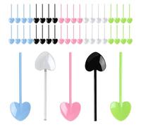Cucharas Reutilizables Para Helados, 100 Piezas Pequeñas Cucharas De He-lado Reutilizables Mini Cu-charas Para Postres Para Helado, Postre, Pasteles, Pudín, Mousse, Fiesta, 10.5 cm