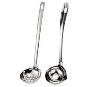 Cucharas Separadoras Aceite de Sopa,YouXiaor 2PCS Separador Aceite de Acero Inoxidable,Cuchara de Sopa Separador Grasa Colador de Grasa Cuchara de Filtro de Aceite Utensilio de Cocina