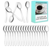 Cucharillas cafe pequeñas de acero inoxidable 11 cm - Resistentes y aptas para lavavajillas - Ideales para café expreso y sobremesa - Uso hogar y hostelería (24 uds)
