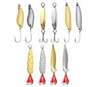 Cucharillas para Trucha, Señuelos De Giratorios Con Anzuelo Incluido, Señuelos Tipo Cuchara Para Aguas Saladas, para su empleo en Embalses, Estanques, Orillas, Mar, Zonas con Oleaje, Lagos, Ríos y Act