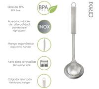 Cucharon cocina acero inoxidable 9x33,5 (alt.) cm.