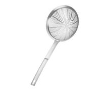 Cucharón colador de acero inoxidable para caldo de verduras, mango ergonómico, cuchara ranurada para el hogar