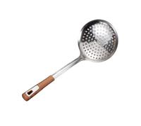 Cucharón colador de acero inoxidable pesado con mango largo para tareas seguras de cocción y horneado en la cocina, espumadores de acero inoxidable