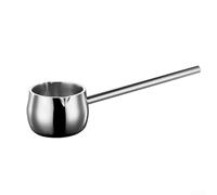 Cucharón de acero inoxidable con mango ergonómico curvado y cuenco ancho para verter sopas, caldos y salsas controladas