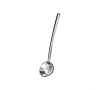 Cucharón de acero inoxidable con mango largo con cuenco profundo para cocina, cuchara ergonómica resistente al calor para sopa y salsa para uso en restaurantes, material 316L (A)