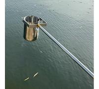 Cucharón de acero inoxidable con péndulo para muestras, 1000 ml, para piscinas y lagos, muestra de grano duradero con escalas ajustables de 150 a 700 cm de longitud