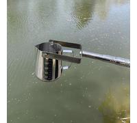 Cucharón de acero inoxidable de 5/10/20/23 pies para inspección de calidad del agua de piscina, capacidad de 500 ml para microbiólogos y pruebas de agua