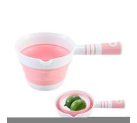 Cucharón de agua, cubo de baño plegable, cucharón cuchara enganchable para cocina, cuarto de baño, viaje y ducha para hornear actividades al aire libre