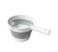 Cucharón de agua, cuchara plegable y ergonómica a prueba de derrames, cocina que ahorra espacio, para cocinar, preparar comidas, uso en la ducha, camping, jardinería, , uso doméstico y comodidad