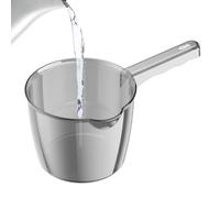 Cucharón de agua de baño, jarra transparente con asa para baño, cocina y jardín, taza de lavado multiusos para baño de niños, limpieza de frutas, riego de plantas y tareas domésticas de uso diario
