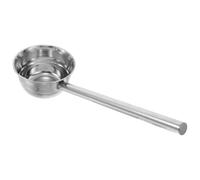 Cucharón de Agua Plata de Acero Inoxidable de Mango Largo | Boca Vertedora, Cuenco Profundo, Alcanza Ollas Grandes, Fácil de Limpiar, para Sopa, Papilla y Salsa