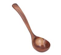 Cucharón de madera con mango largo, cucharón de sopa para cocinar utensilios de cocina, agitador mezclador de sopa, cuchara para servir (Tamaño: 8,9 x 1,5 pulgadas.)