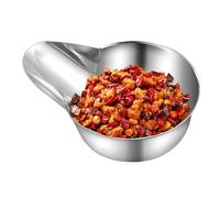 Cucharón de servicio para alimentos, acero inoxidable para freír, utensilio con boquilla de preparación de alimentos, azúcar, sal, palomitas de maíz, arroz