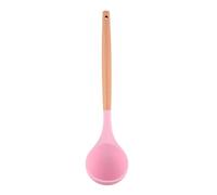 Cucharón de sopa Cuchara de cocina con mango de madera - Cuchara de sopa de 4 colores Cuchara para cucharón resistente al calor, cuchara para cocinar y servir para salsa sopera, ensalada de salsa de
