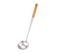 Cucharón para sopa, 43,16 cm cucharón para wok, espátula wok de acero inoxidable 304.