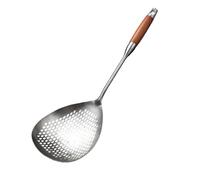 Cucharón ranurado de acero inoxidable resistente al óxido, cuchara ranurada, colador grande con mango ergonómico, utensilios de cocina, cuchara ranurada