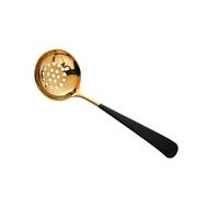 Cucharones De Cocina 2 cucharas de sopa acero inoxidable, cocina for ramen, for ollas calientes, colador, vajilla mango largo, utensilios for el hogar para sopas(2PCS Black Colander)