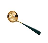 Cucharones De Cocina 2 cucharas de sopa acero inoxidable, cocina for ramen, for ollas calientes, colador, vajilla mango largo, utensilios for el hogar para sopas(2PCS Green Colander)