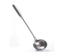 Cucharones De Cocina Cucharón for sopa Espátula for wok Cuchara de mango largo Resistente al calor y óxido Acero inoxidable con formación integral para sopas