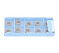 Cuchilla cortadora de inserción de fresado de carburo con revestimiento PVD, corte suave de alta velocidad para maquinaria, industrias químicas, carburo cementado, 10 piezas (RPMT 1204 MO)