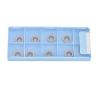 Cuchilla cortadora de inserción de fresado de carburo con revestimiento PVD, corte suave de alta velocidad para maquinaria, industrias químicas, carburo cementado, 10 piezas (RPMW1003MO)