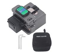 Cuchilla de Fibra óptica con Retorno automático de Cuchilla, ángulo de Corte de 0,5 Grados, Herramienta de Empalme Cortador de Fibra óptica 3 en 1 para Empalme y Corte de Fibra