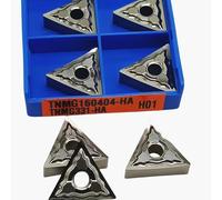 Cuchilla de mecanizado de alta eficiencia TNMG160408-HA TNMG160402-HA TNMG160404-HA 100% hoja de aleación dura for máquina herramienta de aluminio(TNMG160404-HA H01)