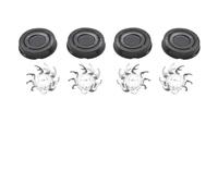 Cuchilla de repuesto for afeitadora de 4 cabezales, compatible con afeitadora de cráneo.(Black 4 Pcs 1 Set)