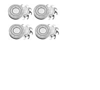 Cuchilla de repuesto for afeitadora de 4 cabezales, compatible con afeitadora de cráneo.(Silver 4 pcs 1 set)