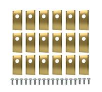Cuchilla de repuesto for cortacésped de acero inoxidable, compatible con Worx y Landroid.(Gold,18PCS)