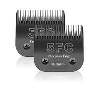 Cuchilla de repuesto para aseo de perros, compatible con las series Heiniger/MOSER Max45 /Andis/Oster A5/Wahl 10KM Series Recortadora para perros, tamaño 5F 1/4" (6,3 mm), longitud de corte, 2
