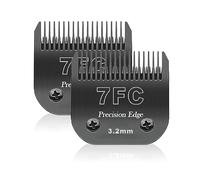 Cuchilla de repuesto para aseo de perros, compatible con las series Heiniger/MOSER Max45 /Andis/Oster A5/Wahl 10KM Series Recortadora para perros, tamaño 7F 1/8" (3,2 mm), longitud de corte, 2