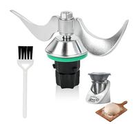 Cuchilla de Repuesto para TM5 TM6 TM7 con Cepillo de Limpieza, Cuchillo Mezclador de Acero Inoxidable en Forma de Cuerno, Accesorios de Cocina para Amasar Masas y Pan, Compatible con Vorwerk