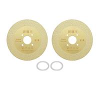Cuchilla de sierra de cerámica de diamante 2pcs 100 mm ultra delgada blade de corte de molinillo de ángulo resistente resistente a alta temperatura para losas de roca de mármol de (100x15 mm /