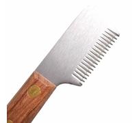 Cuchilla de trimming con mango de madera, 16 dientes cortos