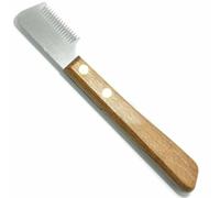 Cuchilla de Trimming Vivog, media fina, 18 dientes cortos, mango de madera