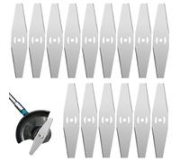Cuchilla Desbrozadora, 15 Piezas Cuchillas de Metal para Desbrozadora de Césped, Cuchillas de Metal para Desbrozadora Electrica, Cuchilla Desbrozadora Trituradora, Cuchilla Ranurada