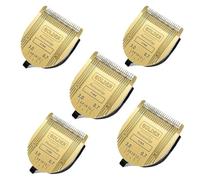 Cuchilla desmontable ajustable profesional 5 en 1 for perros, compatible con WAHL, Arco, Bravura, Chromado, cortapelos de bajo calor, seguro, desmontable, lavable, apto for mascotas(5pcs glod)