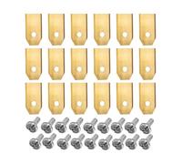 Cuchilla for Cortacésped 18/30 Piezas Cuchillas De Corte for Cortacésped Con Kit De Tornillos Compatible Con Cortacésped Husqvarna Compatible Con Reparación De Cortacésped Robótico Gardena(18PCS Gold)