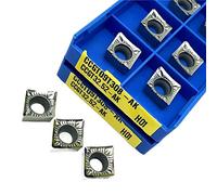 Cuchilla giratoria indexable de metal 10 piezas CCGT09T304 AK H01 herramienta de corte CNC de aluminio herramienta de torneado herramientas de torneado de madera de carburo(CCGT09T308 AK H01)