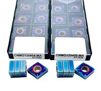 Cuchilla giratoria indexable de metal 10 piezas CNMG120404 CNMG120408 Herramientas de torneado externo Inserto de carburo Inserto de torneado de carburo de tungsteno(CNMG120408 MA)