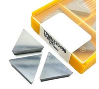 Cuchilla giratoria indexable de metal 10 piezas de fresado TPMN160308 15TF, herramienta de torneado de metal, herramienta de torneado de acero inoxidable, mecanizado de carburo(TPMN220408 UTI20T)