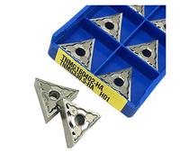 Cuchilla giratoria indexable de metal 10 piezas de inserto de aluminio, herramientas de torneado externo, herramienta de corte, inserto de torneado(TNMG160402 HA H01)