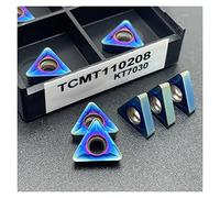 Cuchilla giratoria indexable de metal 10 piezas de insertos de carburo TCMT110204 TCMT16T304 KT7030, herramienta de torneado de metal, herramientas de torneado externo, cortador de fresado(TCMT 110208