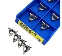 Cuchilla giratoria indexable de metal 10 Piezas TCGT110202 TCGT110204 TCGT110208 AK H01 Herramienta De Corte Aluminio Torneado Interno(TCGT110204 AK H01)